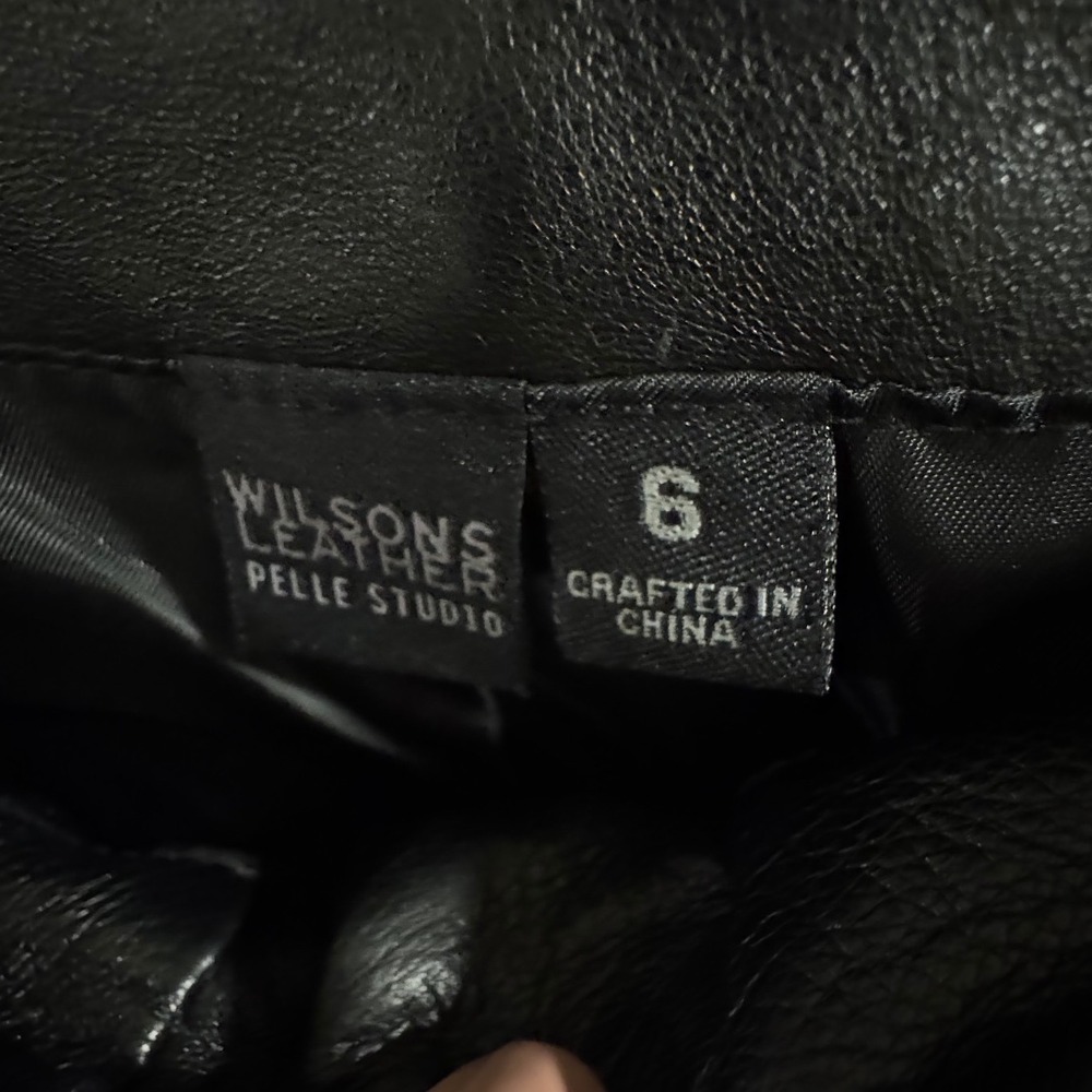 Wilsons Leather Pelle Studio Pants Bootcut Size 6 Black Women's - Picture 4 of 8